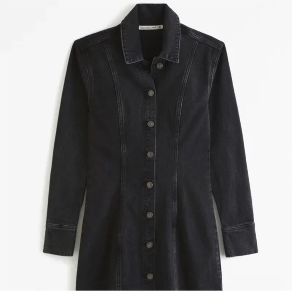Abercrombie & Fitch Black Denim Dress
